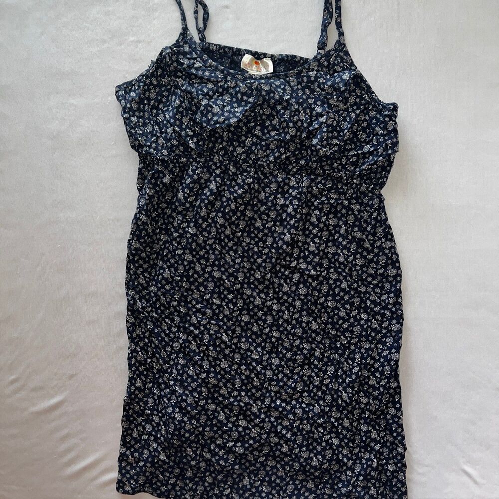 Two Hearts Maternity Floral Print Flutter Sleeve Top Black Size Large